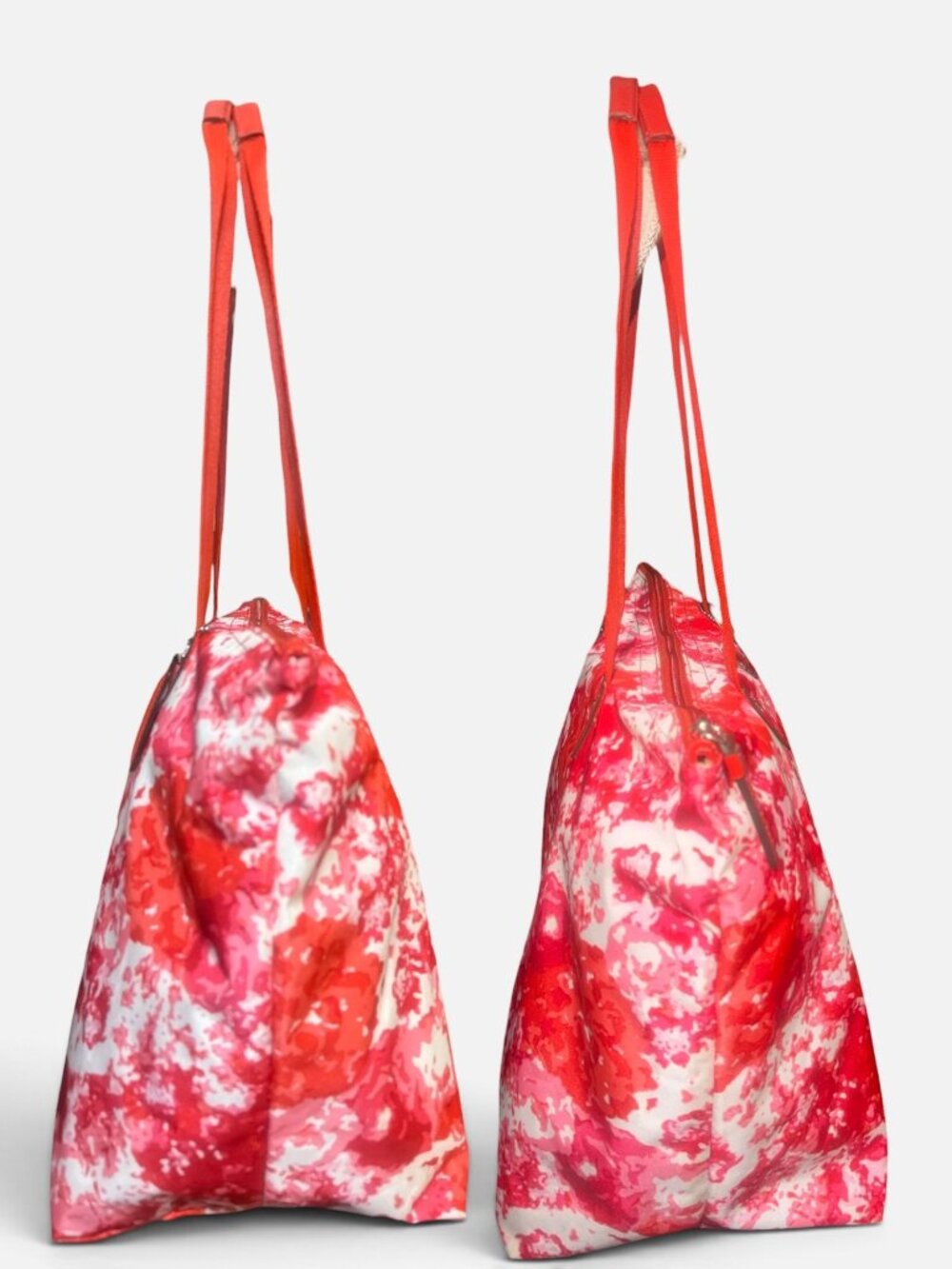 Coach Getaway Packable Weekender Tote F31441 Red Pink Floral Nylon Bag + Pouch - Picture 6 of 11